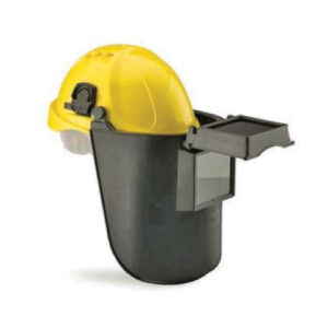 Safety helmet wielding shield